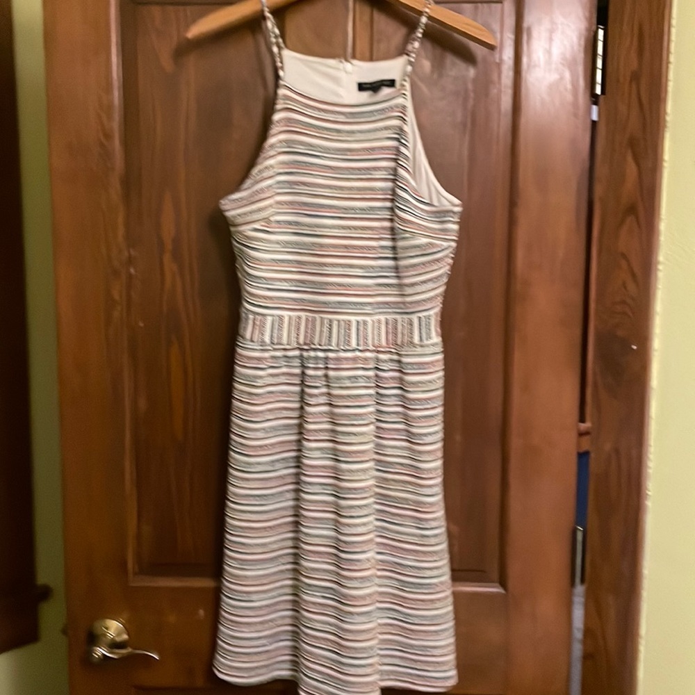 Striped tank dress with pockets
